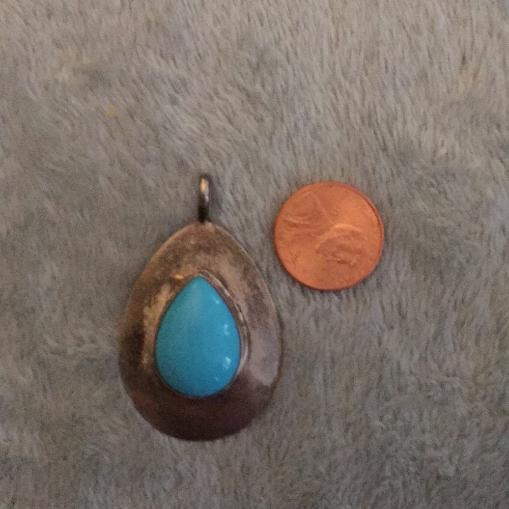 Silver turquoise pendant